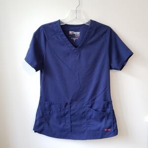 Sz Small Grey's Anatomy Navy Scrub Top by Barco Modern Workwear